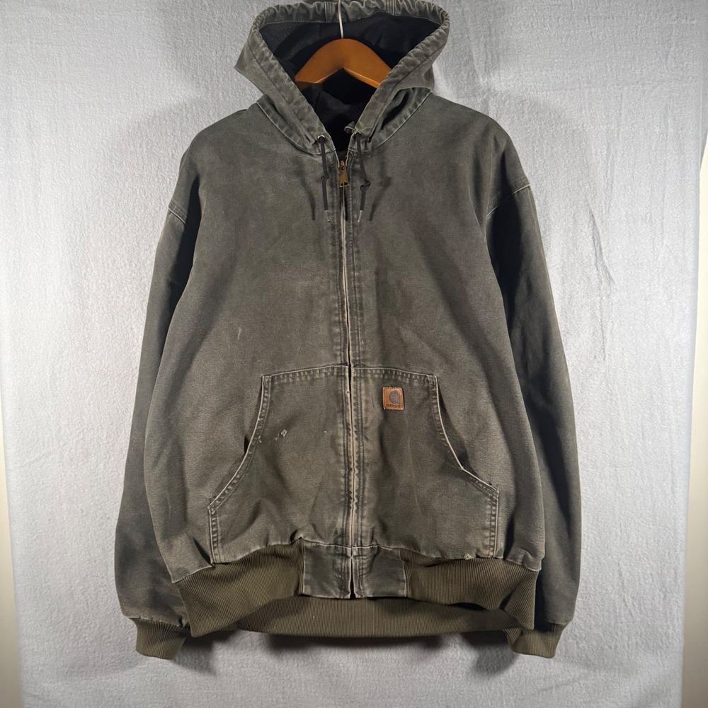 Vintage Carhartt J25 MOS Thermal Lined Active Jacket Moss Green Mens XL
